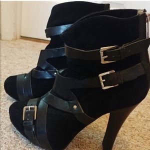 Michael Kors Suede Buckle Booties